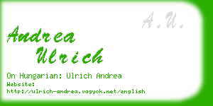 andrea ulrich business card